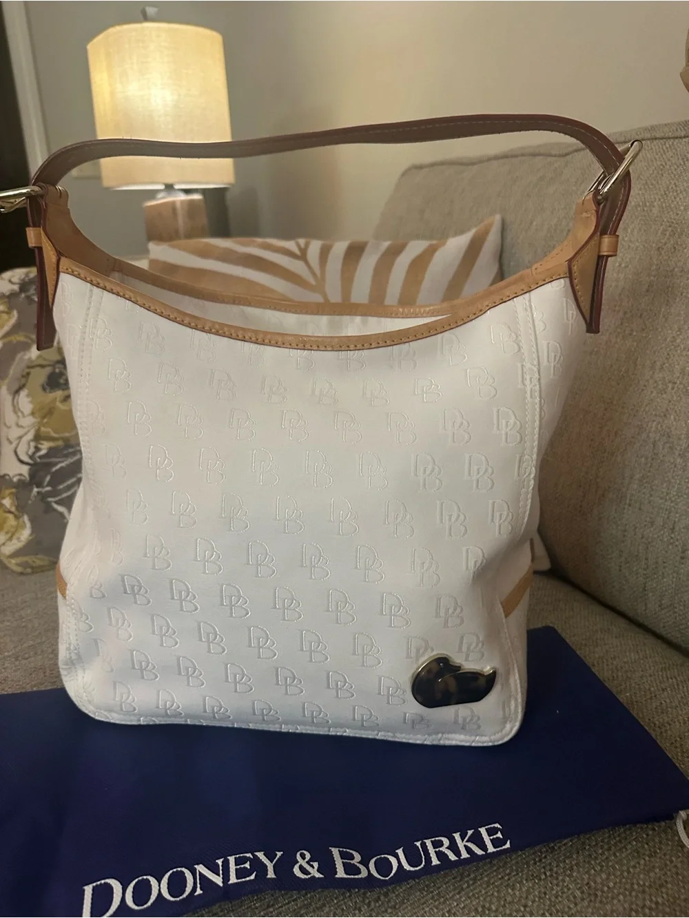 Dooney & Bourke Fairfield Champsac DB Jacquard Hobo Tortoise Duck